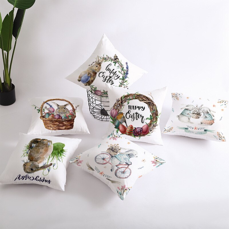 Kids Kussensloop Brief Kussenhoes 45*45 Sierkussen Covers Decor Kussens Bank Polyester Bloemen Home Decor Kussenslopen