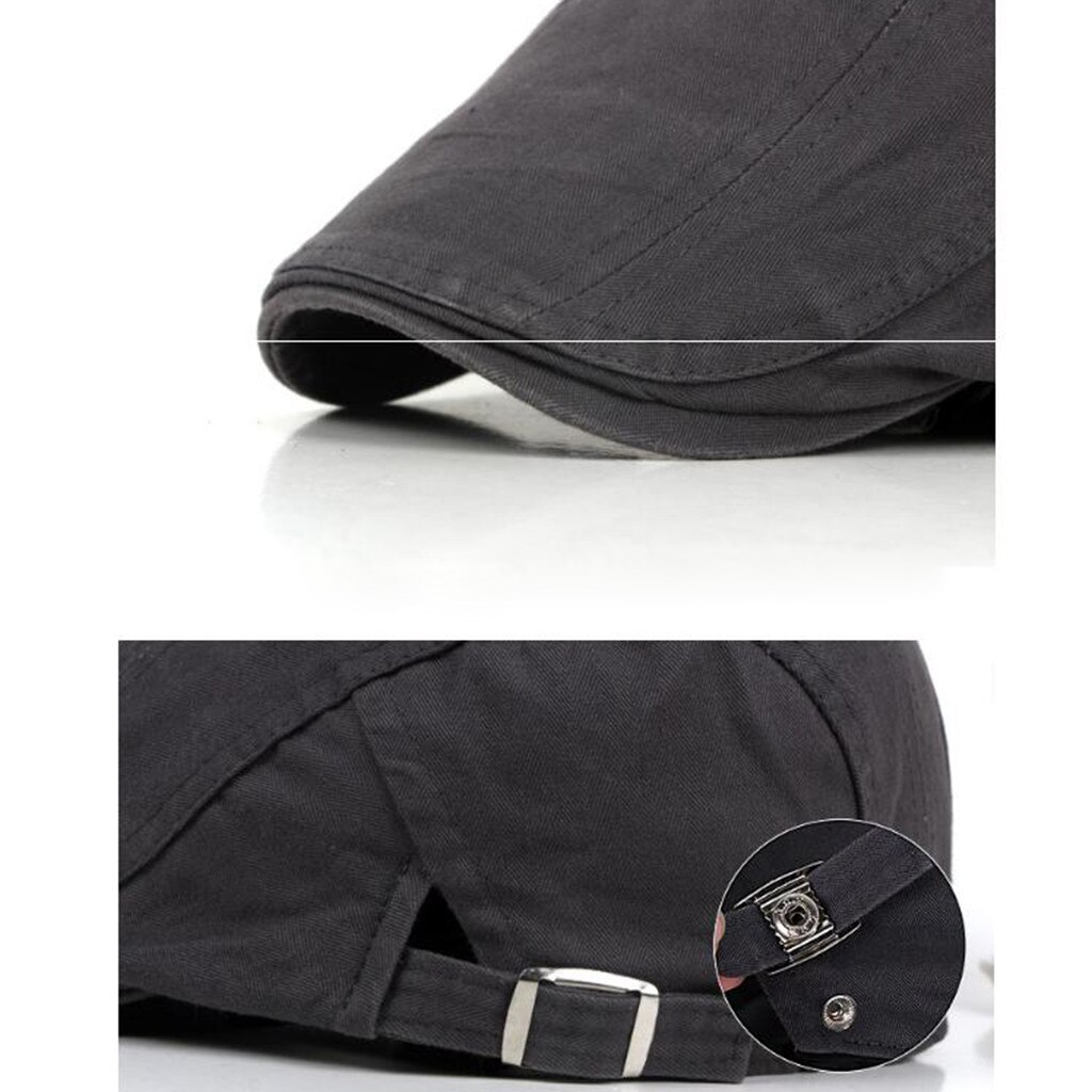 Boina clásica de algodón estilo occidental para hombre, gorro de vendedor de periódicos, estilo británico, clásico, Vintage, Color sólido, para Otoño e Invierno