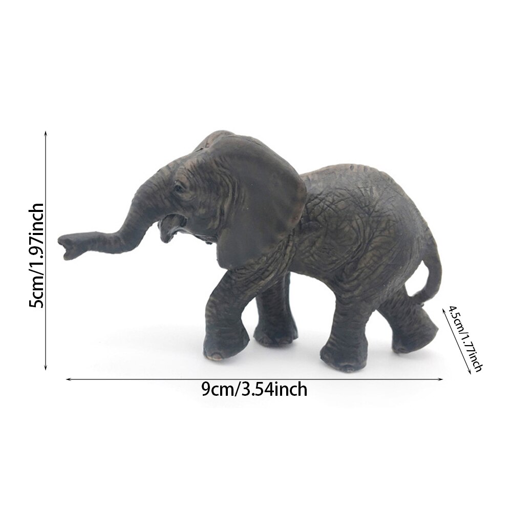 Safari Animals Cake Decor Simulation Elephant Kangaroo Panda Wild One Jungle Safari Cake Topper Happy Birthday Party Decor: Elephant