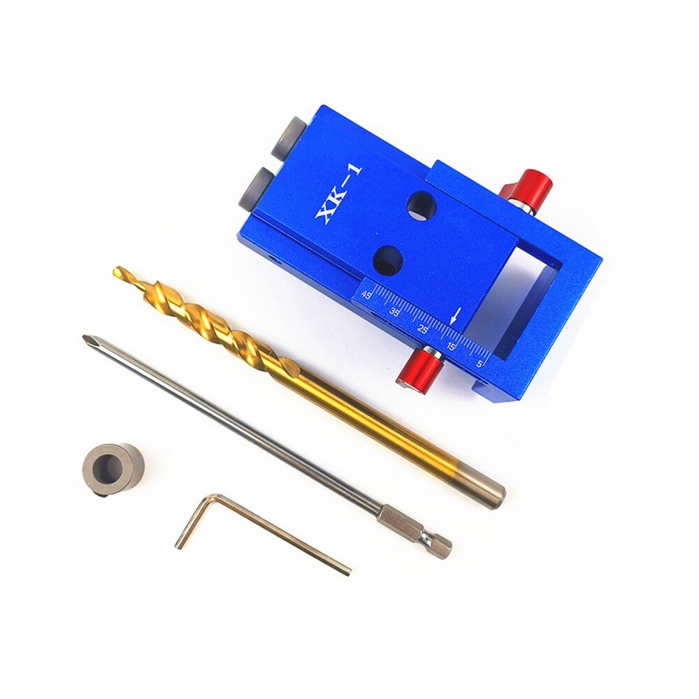 Woodworking Pocket Hole Jig Kit DIY Woodworking Inclined Hole Device 9.5mm Step Drill Bit Manual Locator Wood Drilling tools