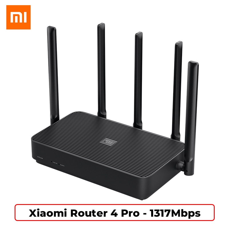 Original Xiaomi Router 4 Pro Gigabit 2.4G/5.0GHz Dual-Band 1317Mbps WiFi 128MB 5 High Gain Antennas Wider IPv6 Wireless Router