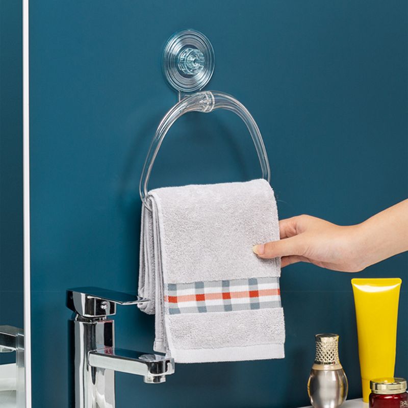Vægmonteret håndklædeholderholder bøjle d formet rack hylde badeværelse hjem hotel tilbehør uden boring