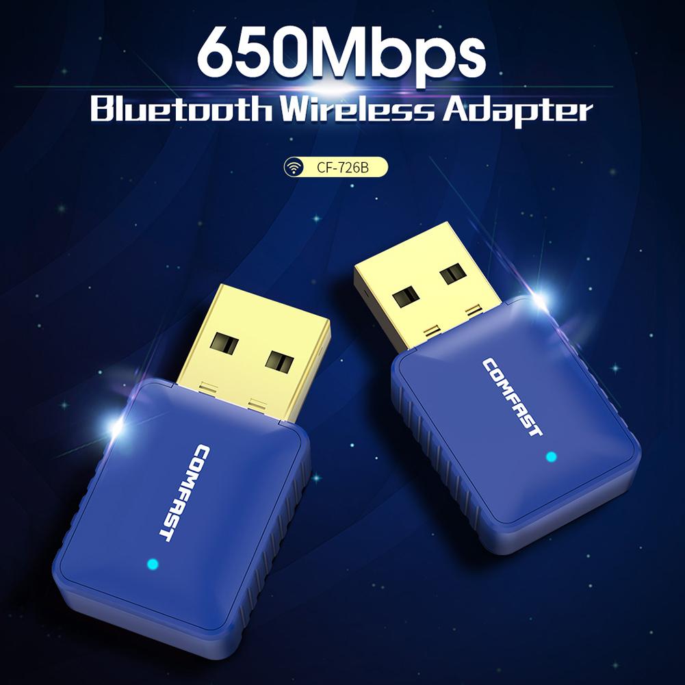 Comfast CF-726B bluetooth 4.2 dupla freqüência 650m wifi + adaptador de placa rede sem fio bluetooth 2 em 1 placa de rede sem fio