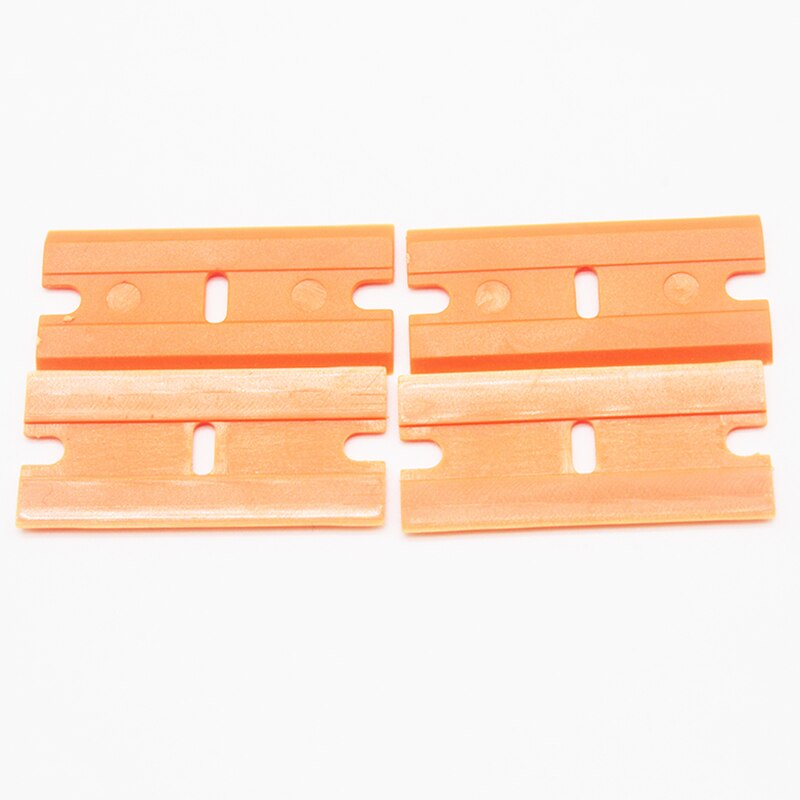 10/20pcs Window Glass Cleaner Scraper Car Wrap Sticker Squeegee Double Edged Plastic Razor Blade Label Clean Razor Glue Remover