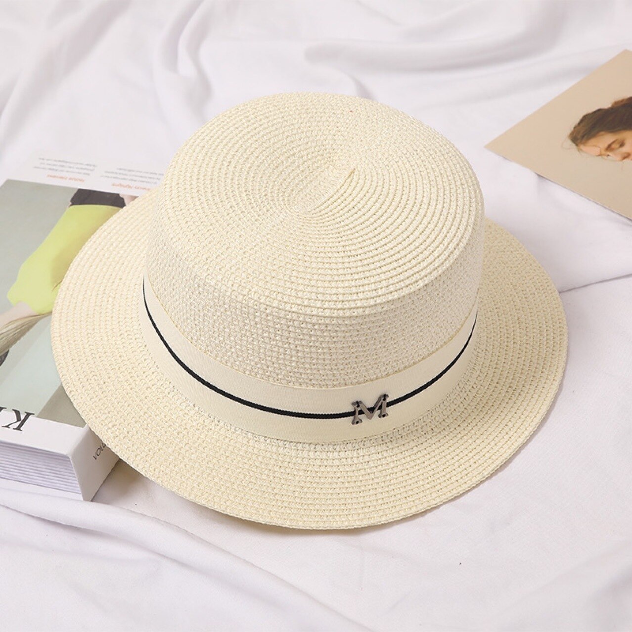 Summer Women Proteteion Sun Hat Summer Beach Hats Female Casual Lady Flat Brim Straw Cap Girls Sun Hat Chapeu Feminino: JH131203