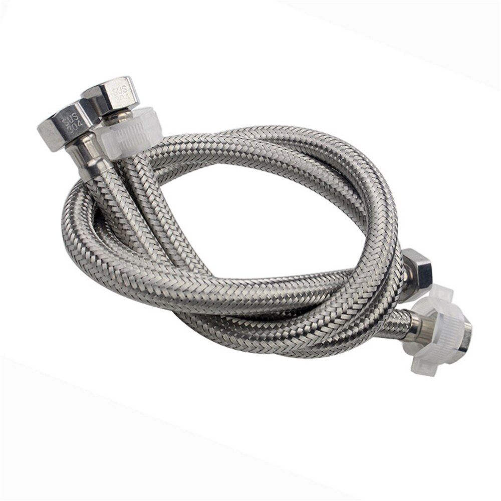 304 Roestvrij Staal Gevlochten Pijp 4 Punten Explosieveilige Kraan Boiler Hoge Druk Slang Koud En Warm Water inlaat Slang
