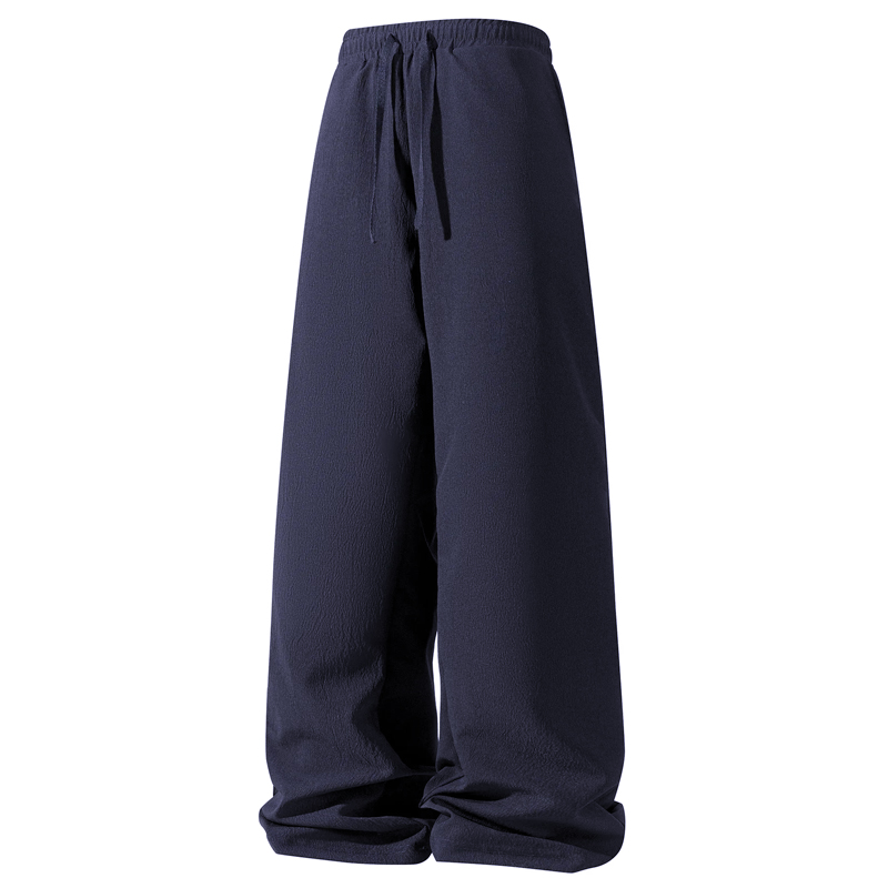 Nouveaux hommes pantalons de survêtement respirants couleur unie coton pantalons décontractés Joggers Streetwear ample léger mince pantalon hommes: S / green