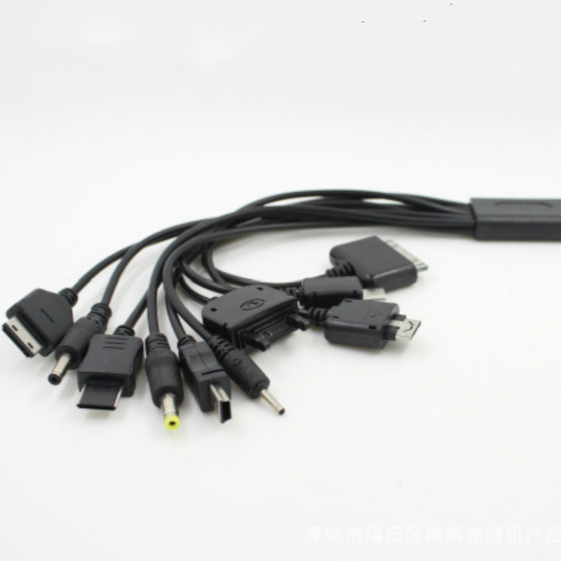 10 in 1 oplader usb kabel datakabler til ipod motorola nokia samsung lg sony ericsson  k750 forbrugerelektronik