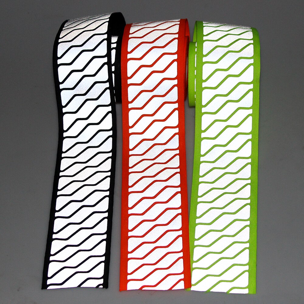 Silver Reflective Stripe Fabric Webbing Ribbon Trim Warning Tape For Clothing DIY Sew on 2meter