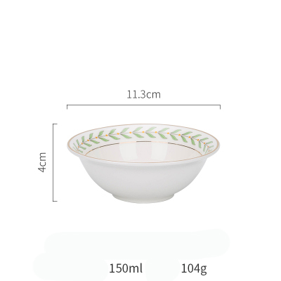 KINGLANG nowy liść obręczy złota ceramika płytki talerz hurtownia porcelany ryż salaterka deser ciasto danie: zielony mały Bowl