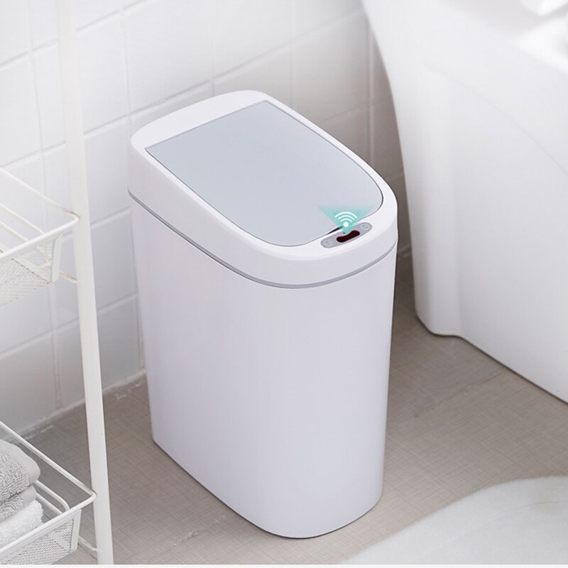10L Narrow Type Trash Can Zero Waste Recycle Bin Automatic Trash Bin Smart Kitchen Dustbin Touchless Garbage Rubbish Waste Bin