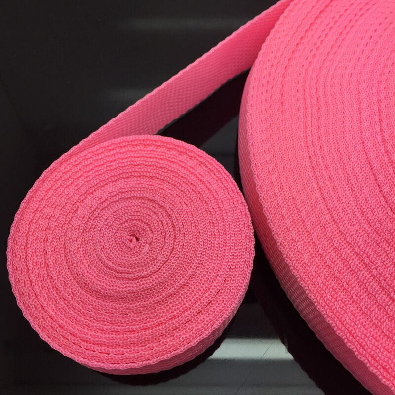 2yards/Lot 38MM PP Ribbon Strap Nylon Webbing Knapsack Strapping Bags Crafts DIY Dog Accessories: Pink