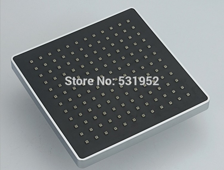 8" Square Showering Shower Head Replacement ABS Plastic Shower Head Rainfall Bathroom Bath Mixer Faucet Tap Chromed Finish