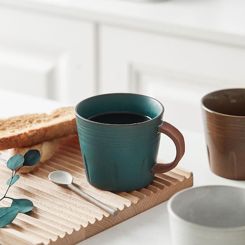 Raw Clay Coffee Mug 360ml Original Ceramic Coffee Mug Simple
