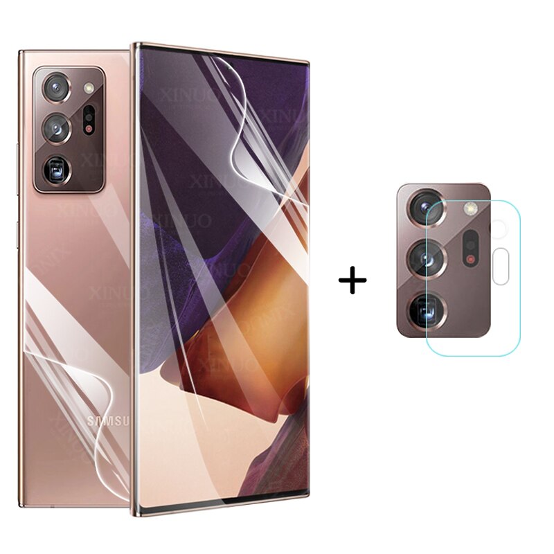 Front Back Hydrogel Film Voor Samsung Galaxy Note 20 Ultra Screen Protector Voor Samsung Note 20 Ultra 20 Niet 20 ultra Glas Film: 3in1 ftont back lens / Note 20 Ultra