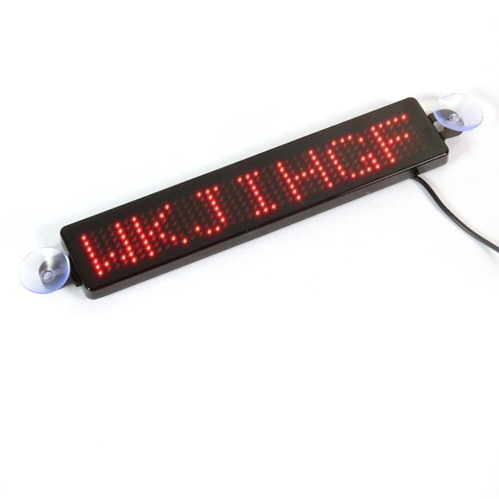 12V Auto Led Programmeerbare Teken Bewegende Scrolling Bericht Display Board Scherm Ultra-Dunne Auto Bericht Display Board Naam tag: Rood