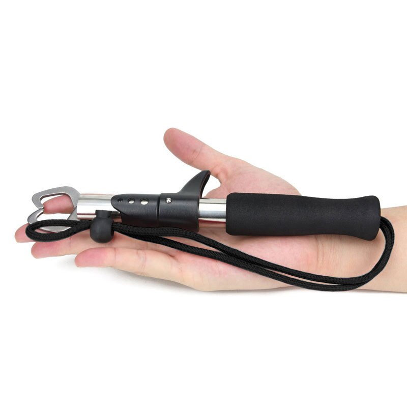 Portable Fishing Gripper Stainless Steel Fish Lip Grip Handle Grab Carp Fish Control Scissor Nipper Clamp Plier Fishing Tackle