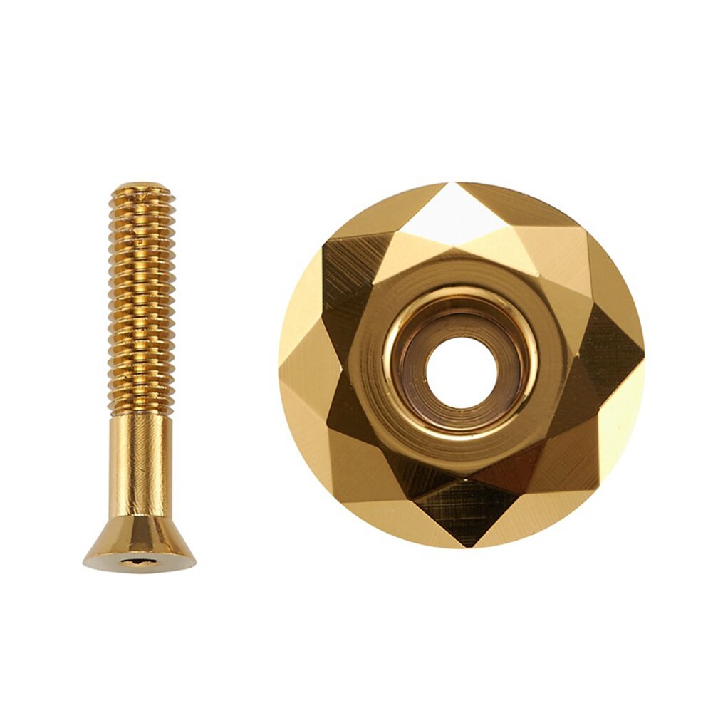 Aluminum Alloy MTB Mountain Bicycle MTB Bike Front Fork Stem Headset Top Cap Bicycle Accessories: Golden