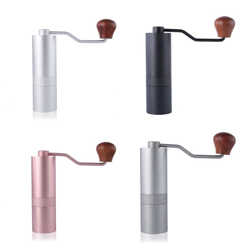 Manuell kaffekvarn burr kvarn för kaffebönor bärbar manuell bean burr gri