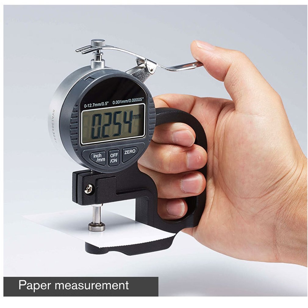 Measuring Paper Film 0-10mm/0-25mm Percentage/Micrometer Digital Display Thickness Gauge Flat Head Thickness Gauge