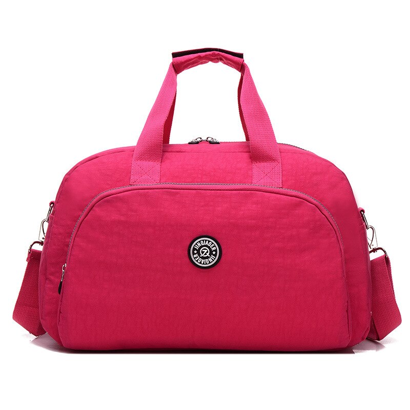 Sacchetto di spalla breve viaggio dei bagagli di viaggi d'affari multifunzionale di immagazzinaggio dei vestiti borsa studente trolley: rose Red