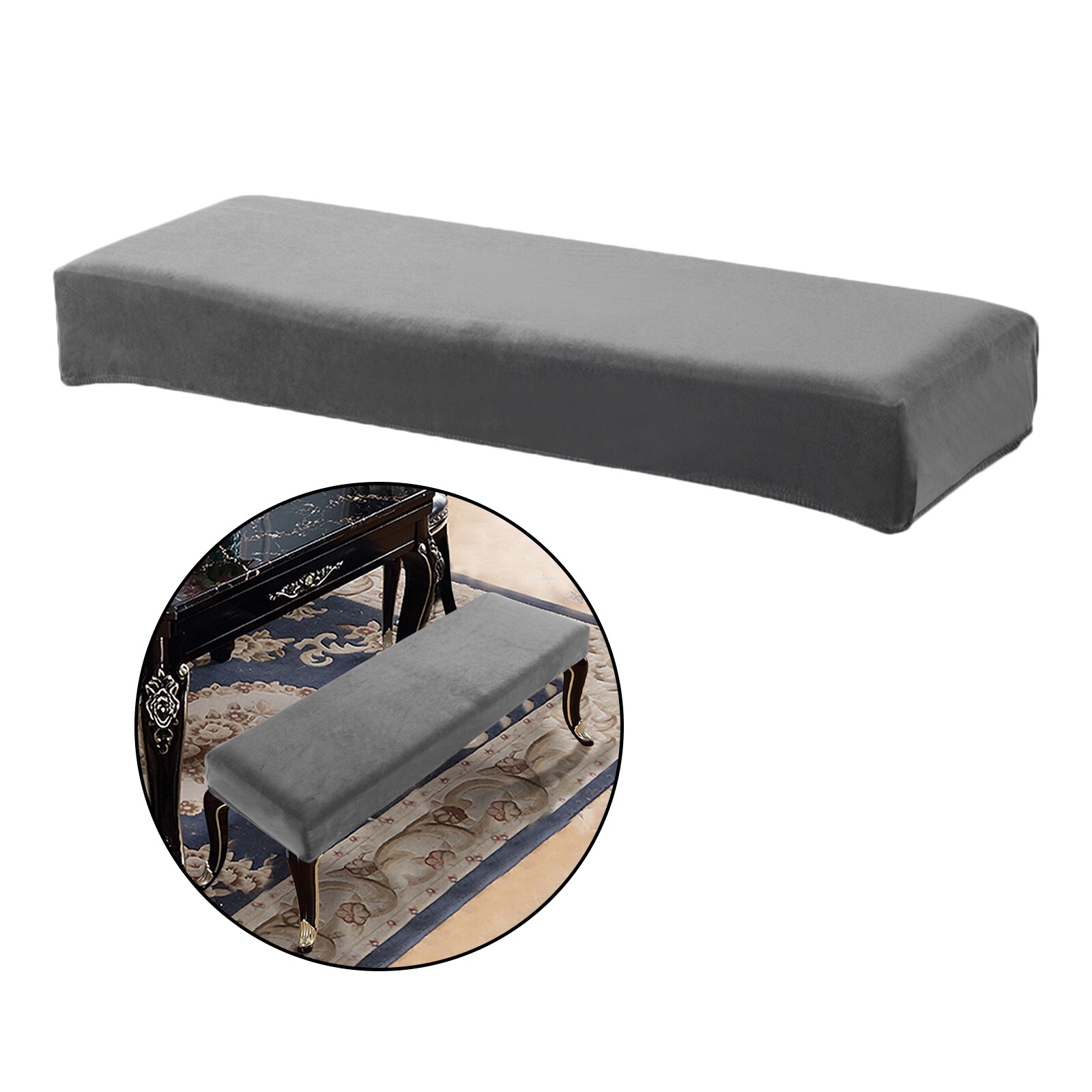 Removable Washable Bench Protector for Living Room, Bedroom, Kitchen Bench Cover: Brown