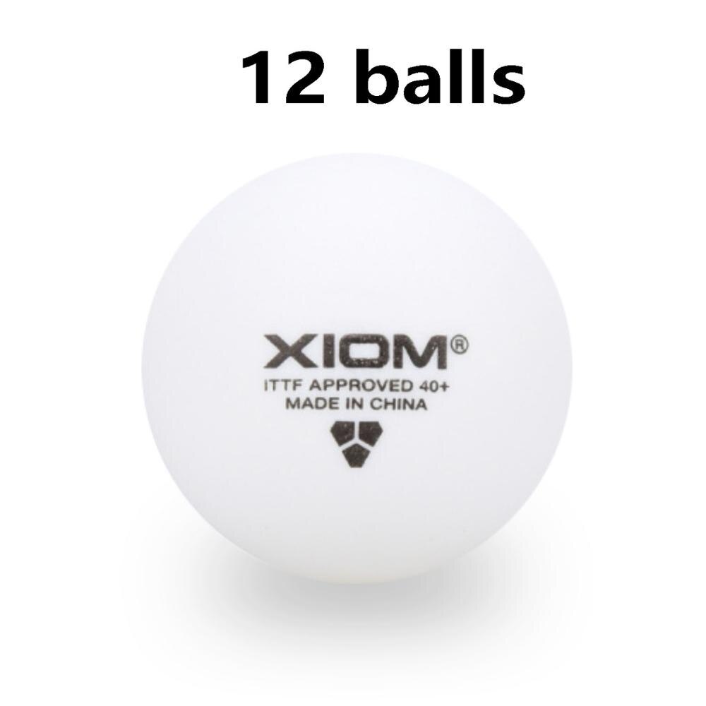 Xiom Material Plastic 40+mm ITTF Approved 3-Star Table Tennis Balls White Ping Pong Balls: 12 balls