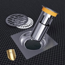 Bathroom Floor Drain Stainless Steel Deodorant Floor Drain Rust-Resistant Anti-Odor Drain For Home Bathroom Toilet Sewer Drain