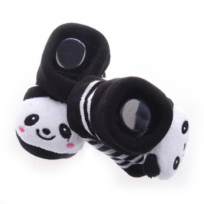 Panda-irresistivelmente bonito bebê menino menina 3d bootie meias anti/antiderrapante 0-12 meses