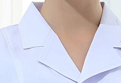 Witte Verpleegster Uniform Vrouwelijke Laboratorium Schoonheidssalon Ziekenhuis Professionele Arts Jas Eenvoudige Ademend Zweetabsorberende Kleren