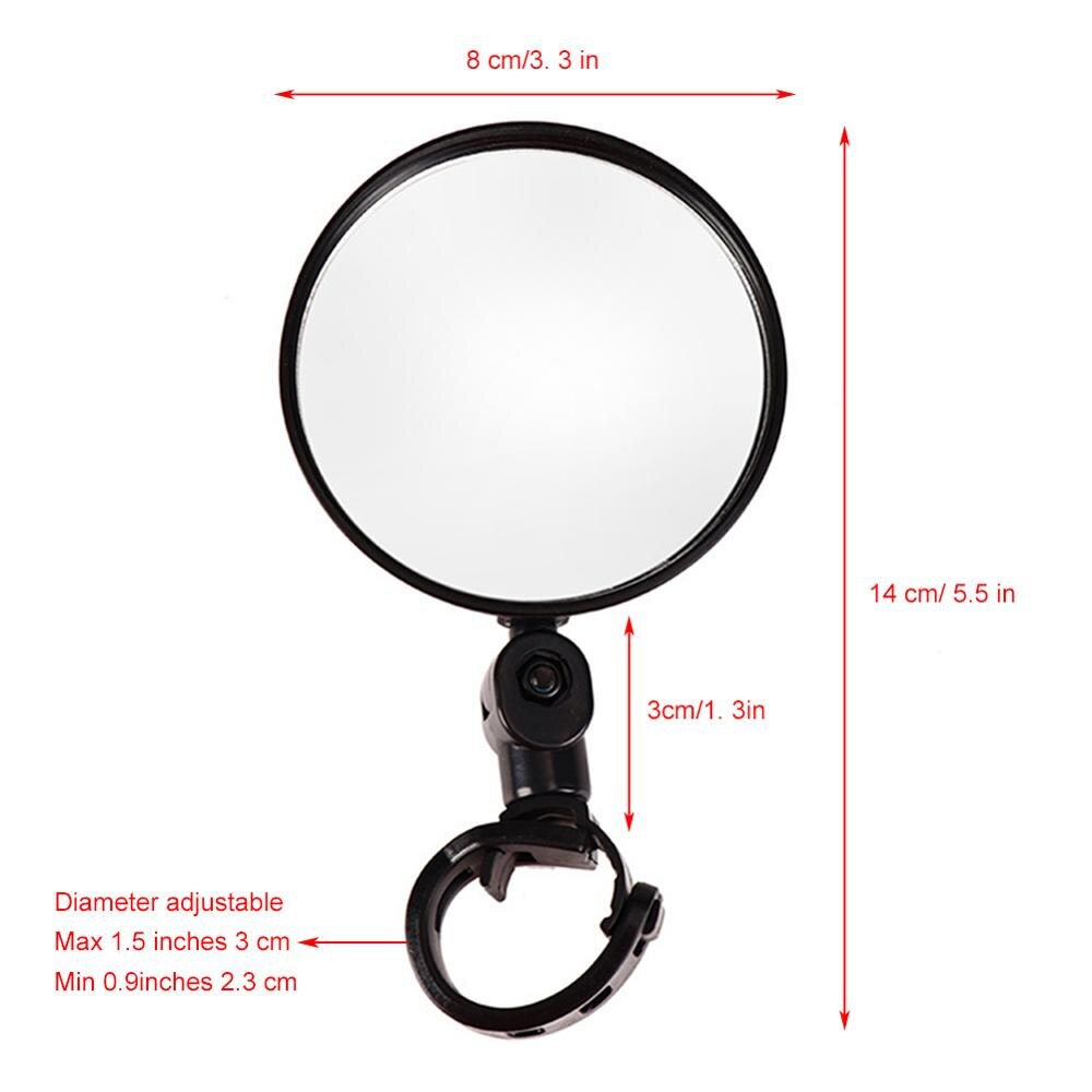 Universal Adjustable Bicycle Rearview Handlebar Wide-angle Convex Mirror Cycling Rear View MTB Bike Cycling Accessories