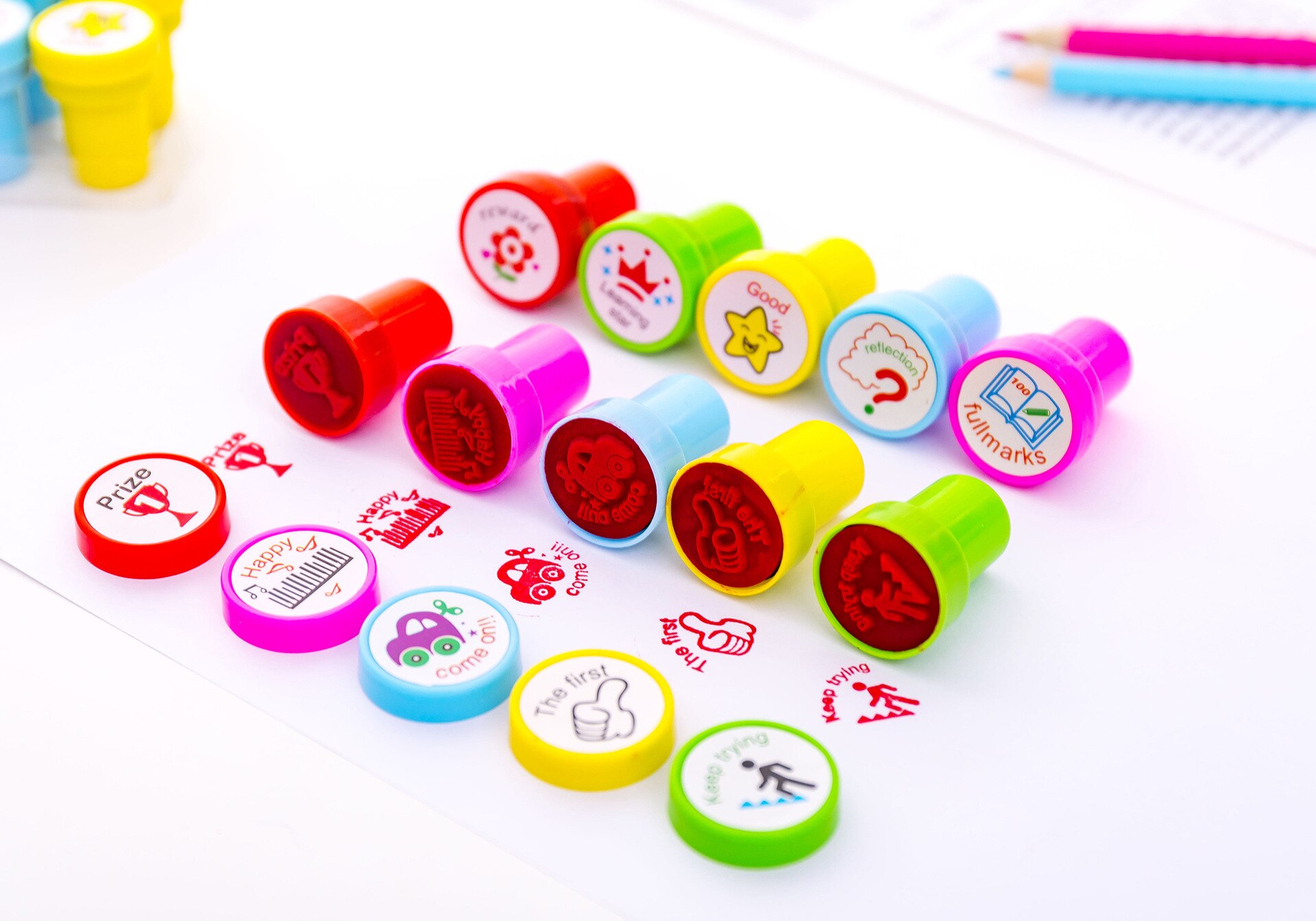 20 Pcs Engels Leraar Reviews Student Reviews Seal Kit Leraar Seal Postzegels School Kantoorbenodigdheden: Default Title