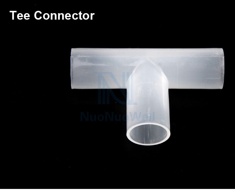 NuoNuoWell Inner Diameter 20mm Pipe Connector PVC Translucent Pipe Joints Rain Pipe Accessories Tee Elbow Connectors 2pcs-Pack