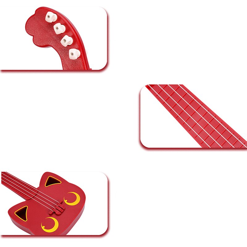 Instrumento Musical de ukelele para niño y niña, instrumento Musical de guitarra juvenil, juguete educativo Musical, para niños, guitarra