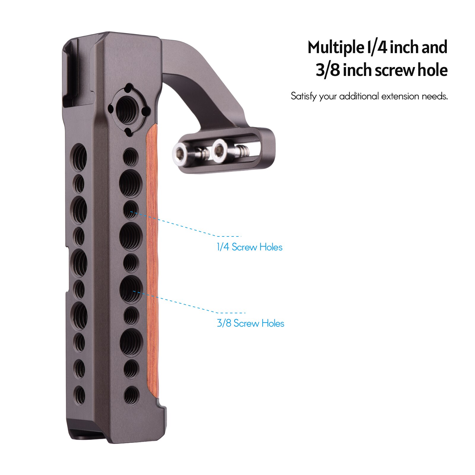 Ons Andoer Camera Kooi Uitbreiding Handvat Multifunctionele Camera Handgreep Wrench Dubbele Koud Schoen Voor Flash Led Light Microfoon