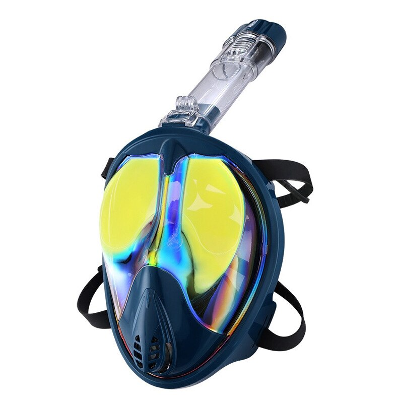 Diving Mask Scuba Underwater Anti Fog Wide View Swimming Snorkel Mask for Kid Adult Full Face Snorkeling Mask Diving Equipment: color 02 / L/XL