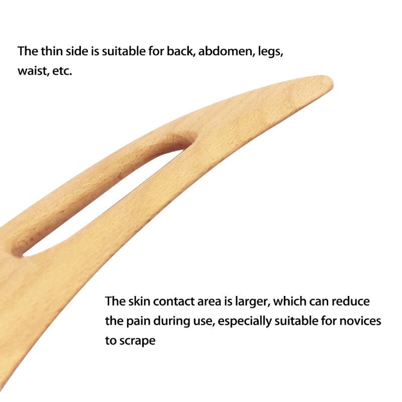 Q1QD Wooden Guasha Tools Anti Cellulite Massage Tool Wood Lymphatic Drainage Paddle Gua Sha Massage