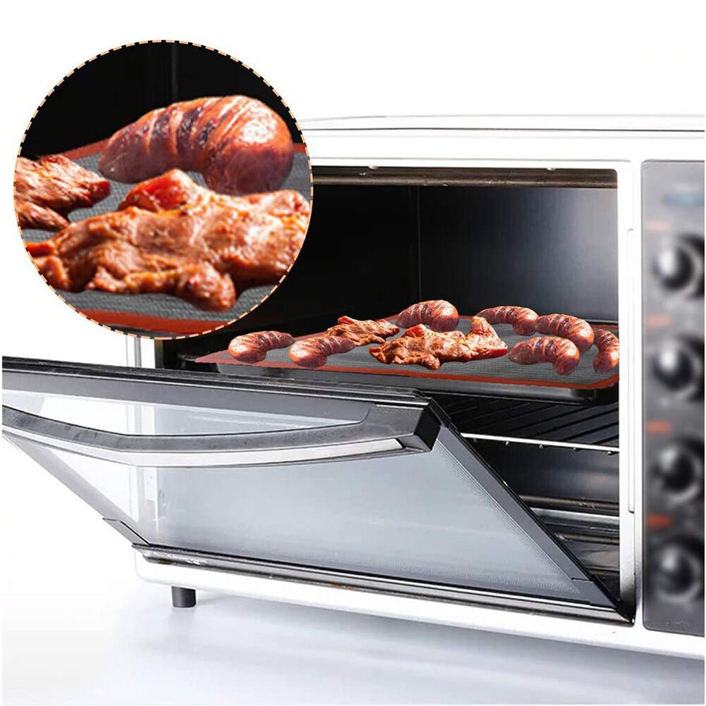 Alfombrilla de silicona microperforada para hornear galletas, tapete antideslizante para macarrones, Pizza, horno microondas, accesorios de cocina