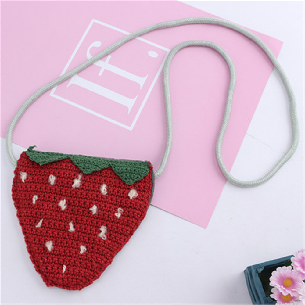 Kinderen Meisje Kids Portemonnee Tas Zwervers Mini Kleine Leuke Katoenen Stof Vruchten Citroen Aardbei Koreaanse Accessoires: 6