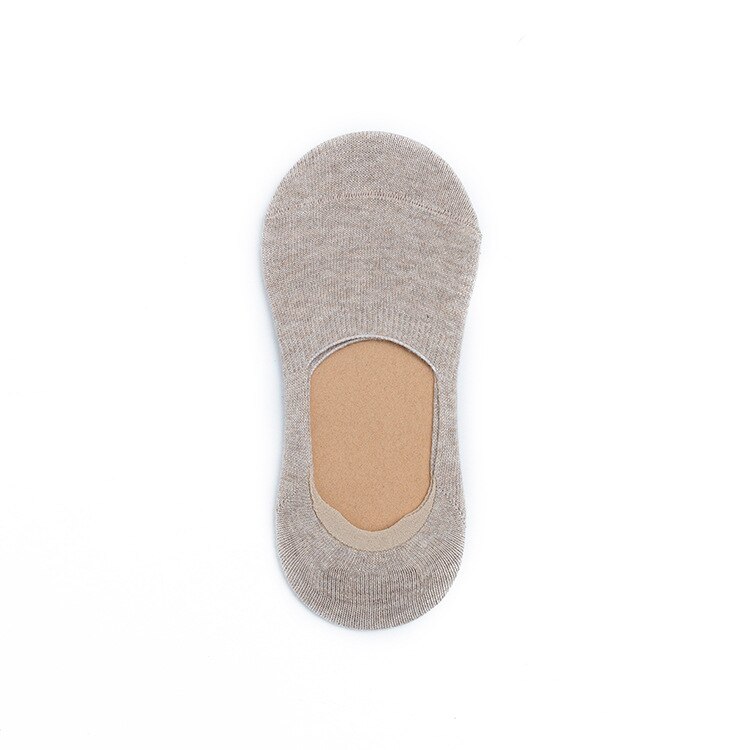 5Pair Women's Cotton Invisible No Show Socks Non-slip Silicone Sock Solid Color Felmen Sock Slippers Short Socks: 4