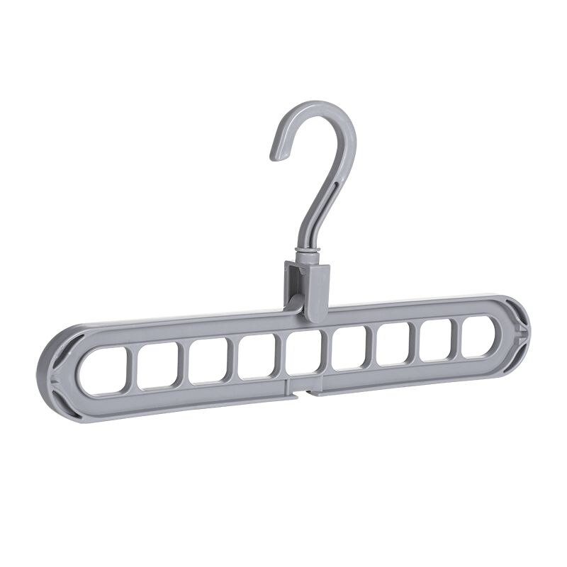 Colgador de ropa organizador de armario percha de ahorro de espacio, estante de ropa multipuerto, bufanda de plástico, colgadores de almacenamiento de cabide para ropa: gray