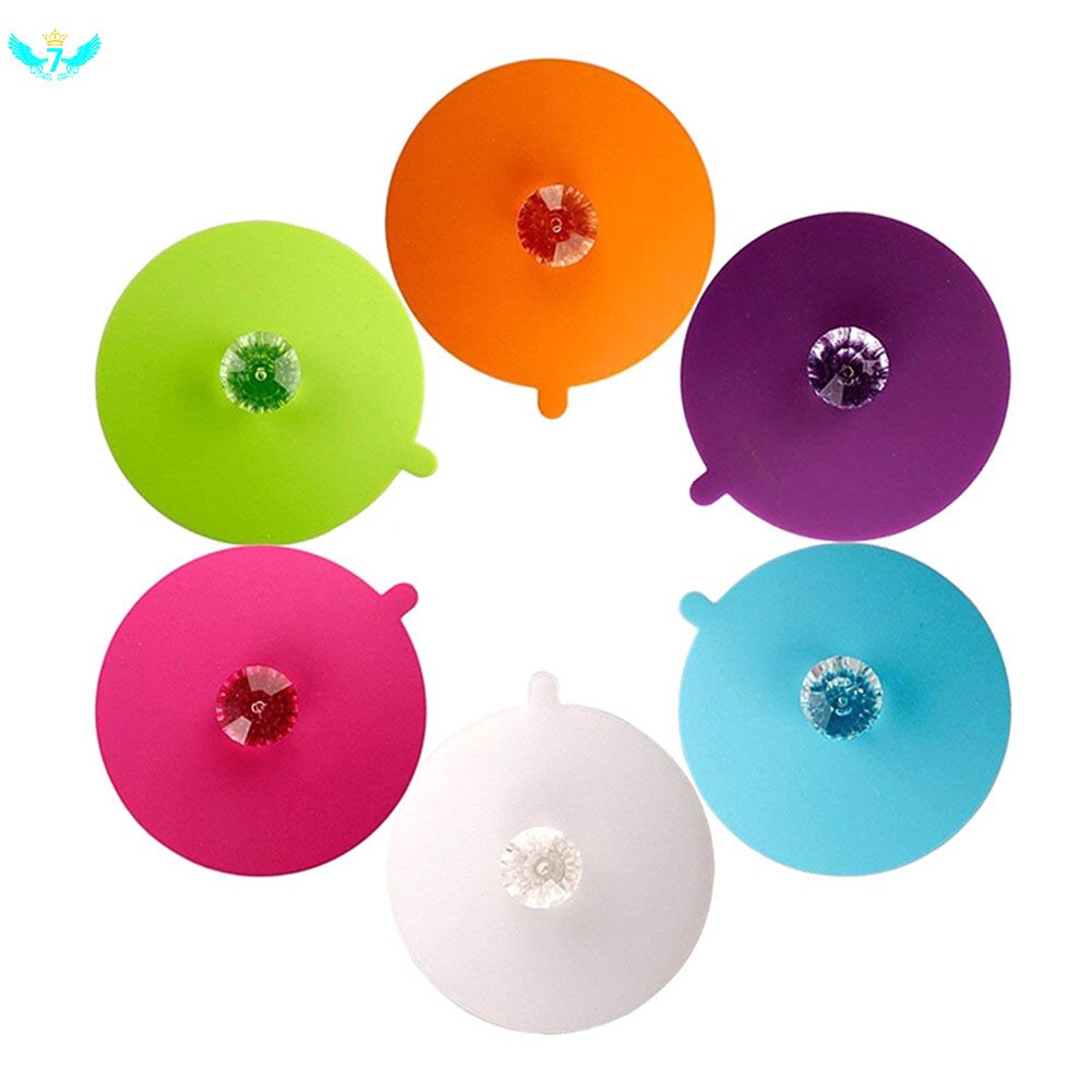 Reusable Silicone Coffee Mug Cup Cover Heat-resistant Water Lid Dust Prevention Seal Leak Proof Glass Cup Lid Cover Kitchen Tool