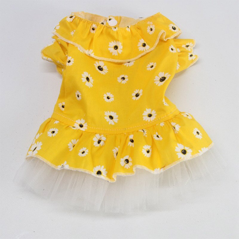Vestido con estampado de margaritas para Perro, ropa para mascotas, Disfraz para perros medianos y grandes, Labrador Golden Retriver, Disfraz para perros grandes: 4XL