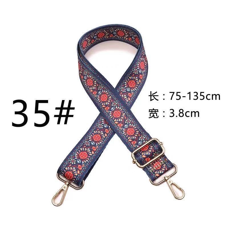 Adjustable strap for women's bag National wind colours Wide shoulder straps Crosswise widened strap Mixed shoulder accessories: 35