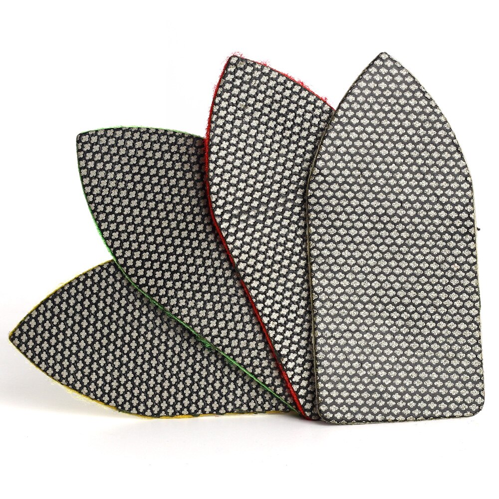 120*55Mm Diamant De Hand Polijsten Pads Electroplated Polijsten Pads Set Van 4 Hand Schuren Backer Voor Glazen Tegel graniet: D Arrow