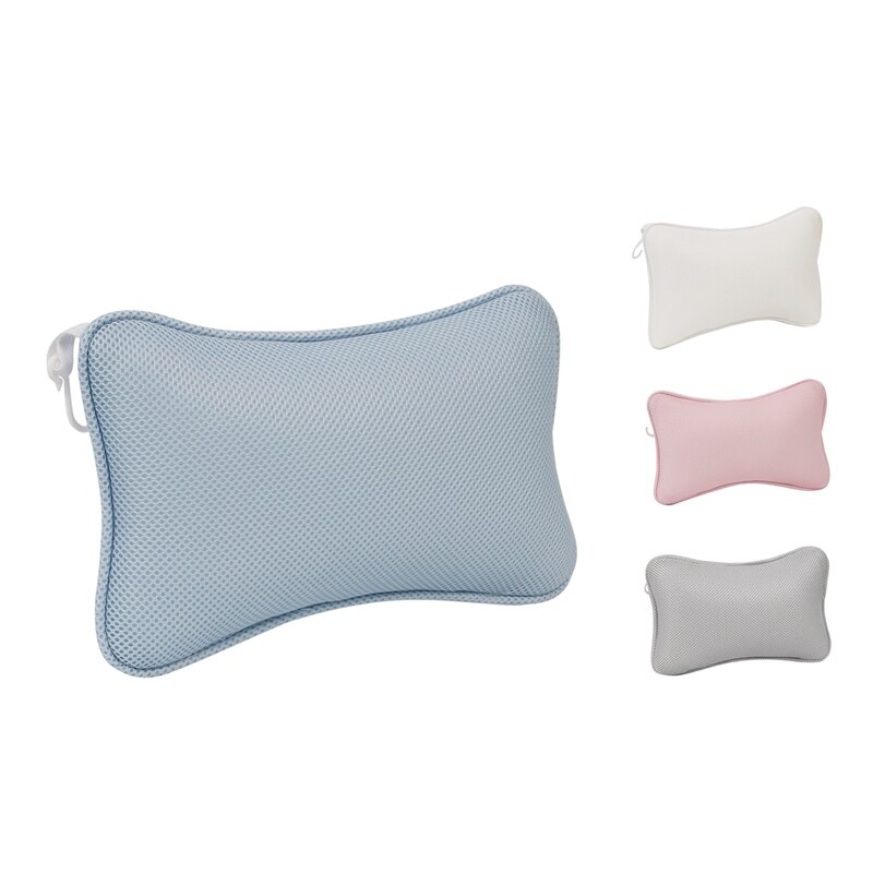 Best 3D Mesh Spa Bathtub Headrest Pillow with Suction Cups Non-Slip Cushion Bath Tub Spa Pillow for Neck Back Bathroom