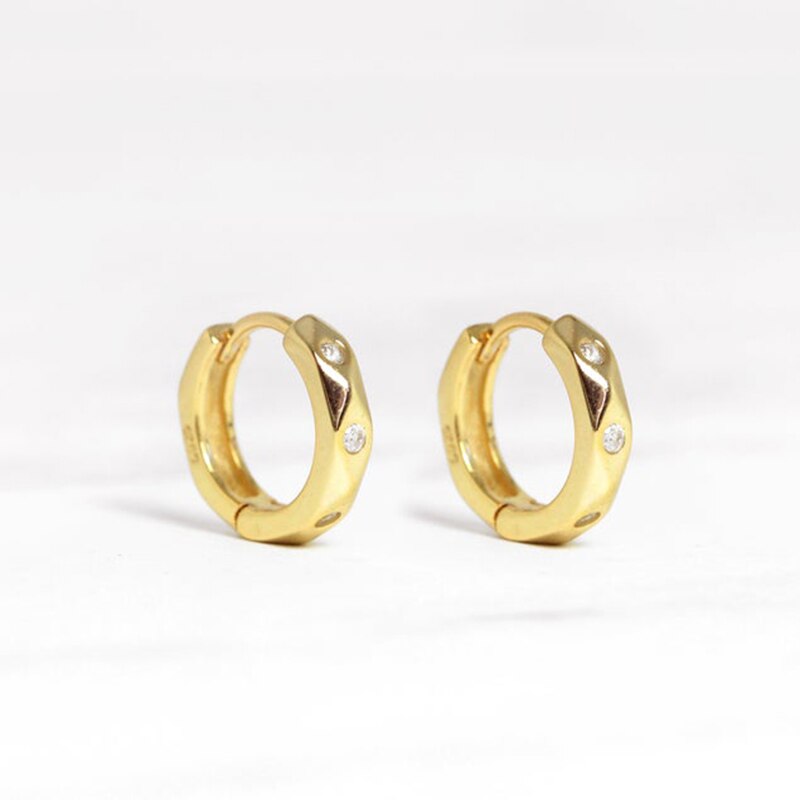 Pendientes Plata De Ley 925 Delle Donne Lovers 'Sveglio INS Bling Orecchini A Cerchio Per Mujer Aggancio di Cerimonia Nuziale dei Regali Del Partito Gioielleria Raffinata: 4 gold