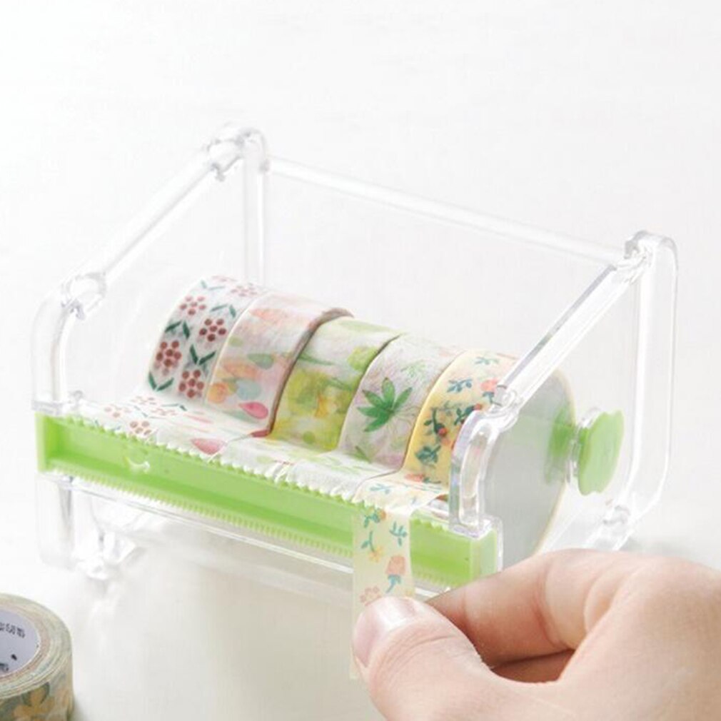 Practical And Cloud Desktop Product Office Stationery Packing Tape Cutter Hand Accounts Paper Tape Storage Box