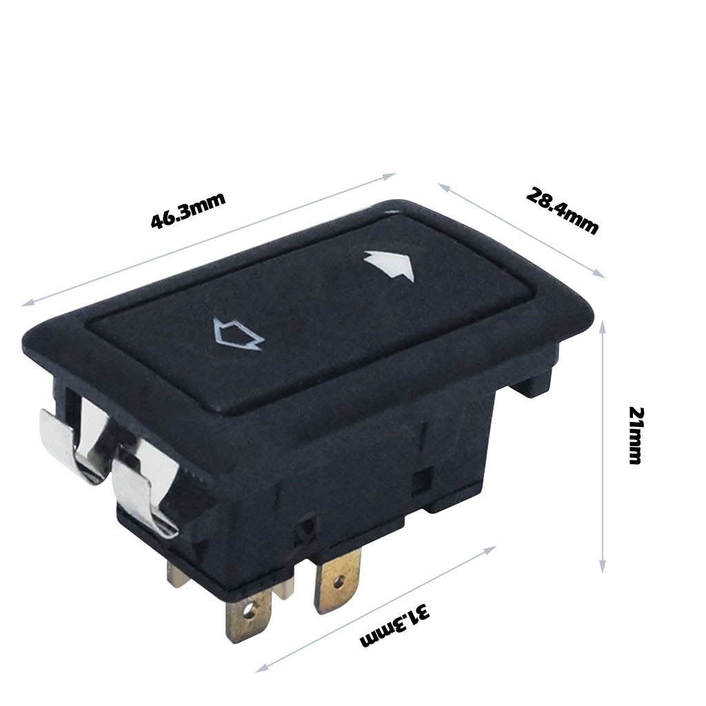 Window switch Universal 6Pin 10A-30A 12-24V Button Auto Power Controller Car Electric Window Switch Black Stickers