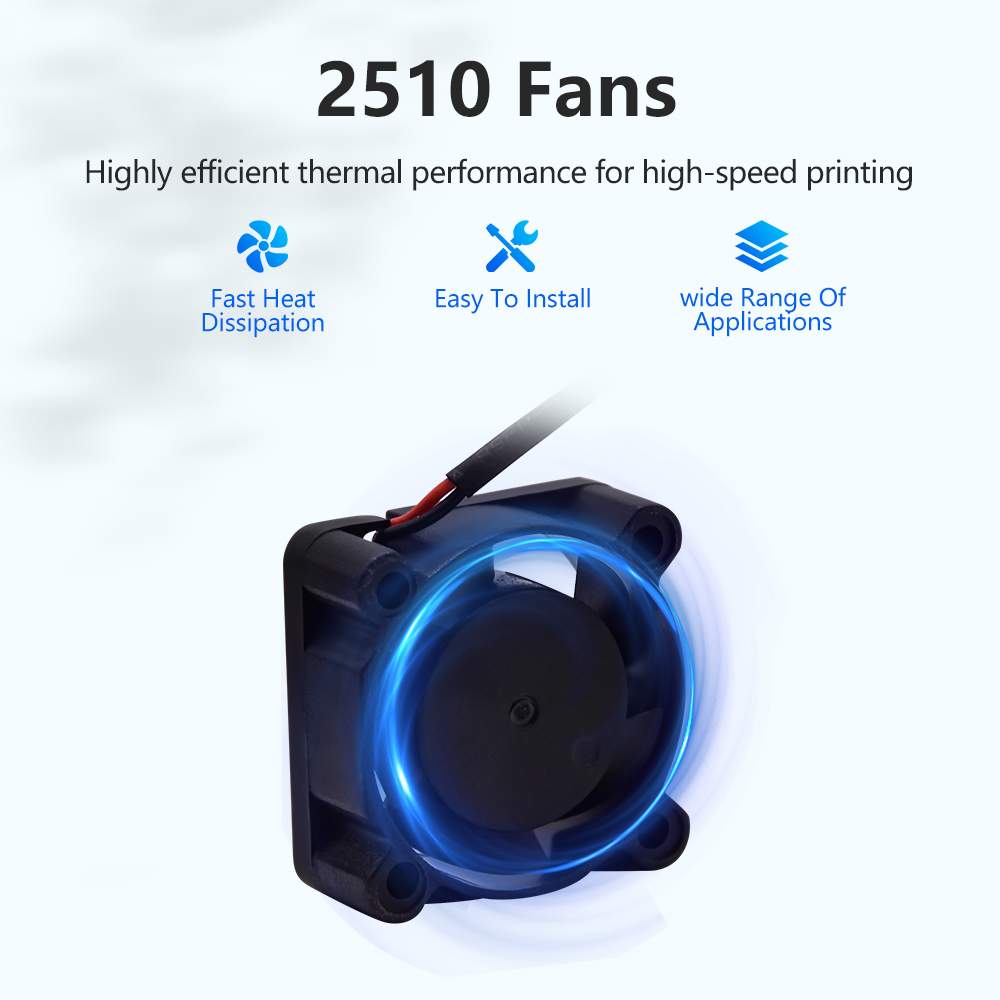Creativity Brushless DC 24V Fan 2510 Axial Fan with Double Ball Bearing For CR-10SE/ Ender3 V3 SE/ Ender3 V3 KE 3D Pritner Parts